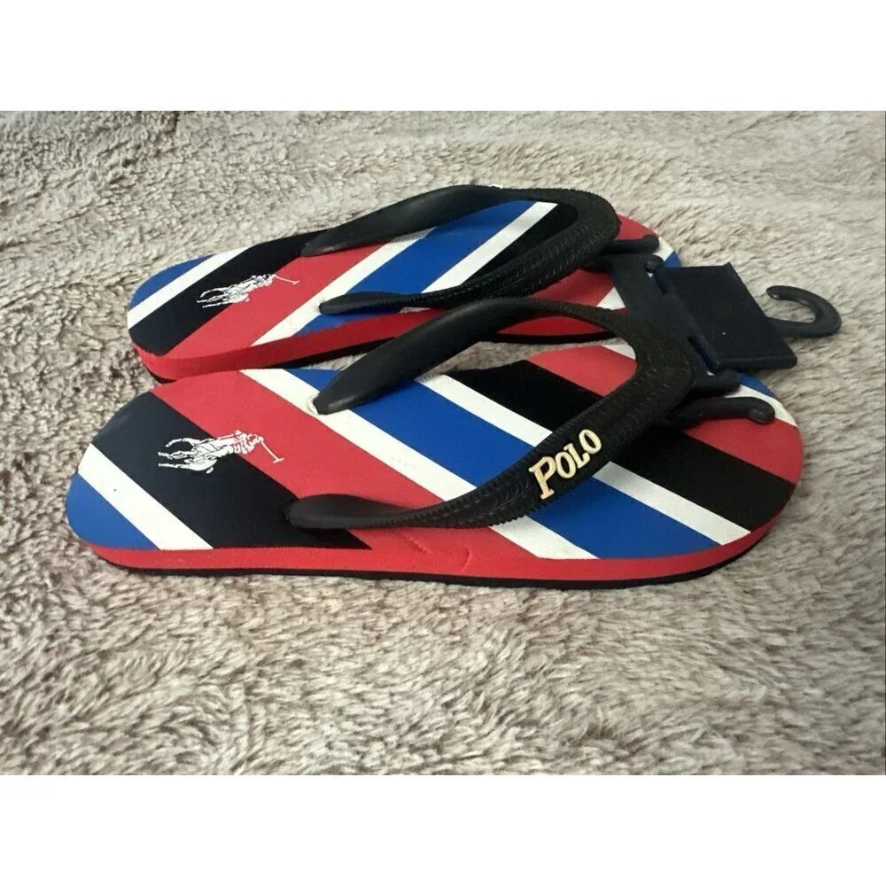 Polo Ralph Lauren Kids Flip Flops Black Size 1 Sandal